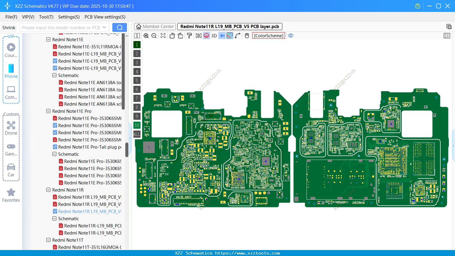 Xiaomi Redmi Note11R L19_MB_PCB_V5 PCB Layer